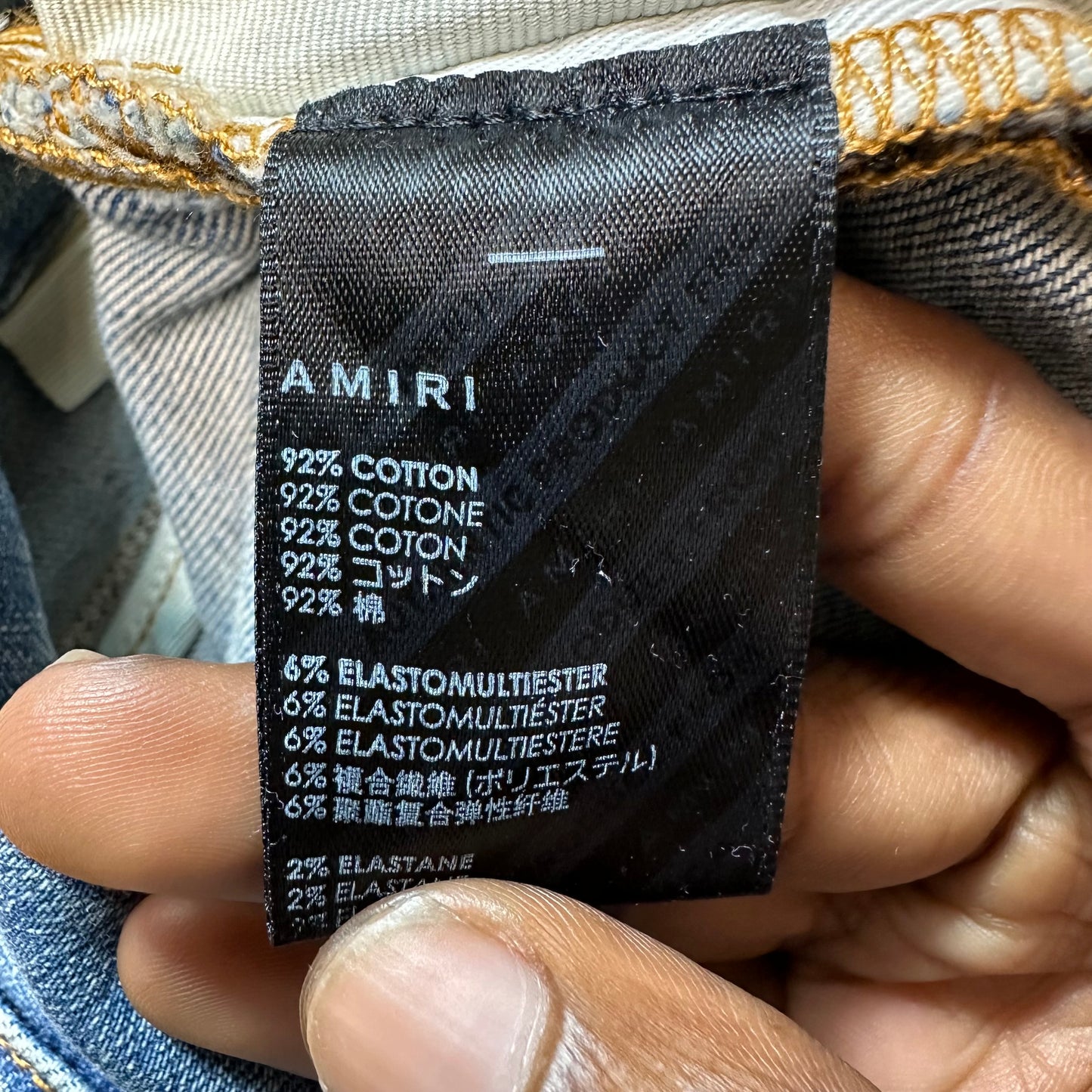 Amiri Plain Distressed Blue Denim Jeans Sz 29