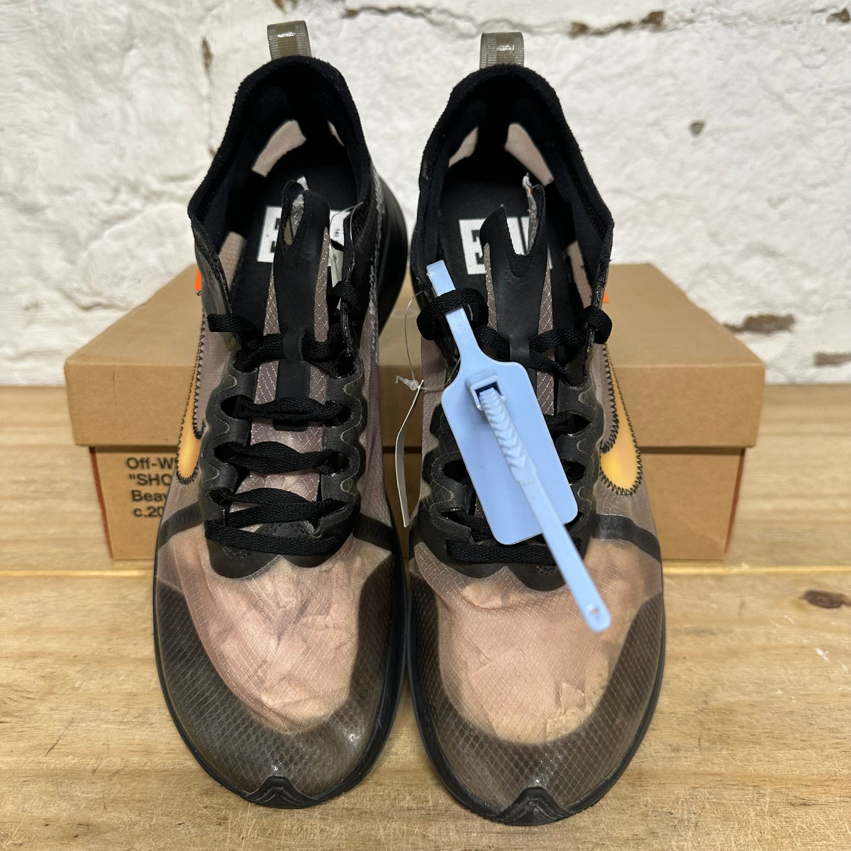 Nike Zoom Fly Off-White Black Silver Sz 10.5
