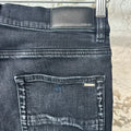 Amiri Black Varsity Patch Black Denim Jeans Sz 34