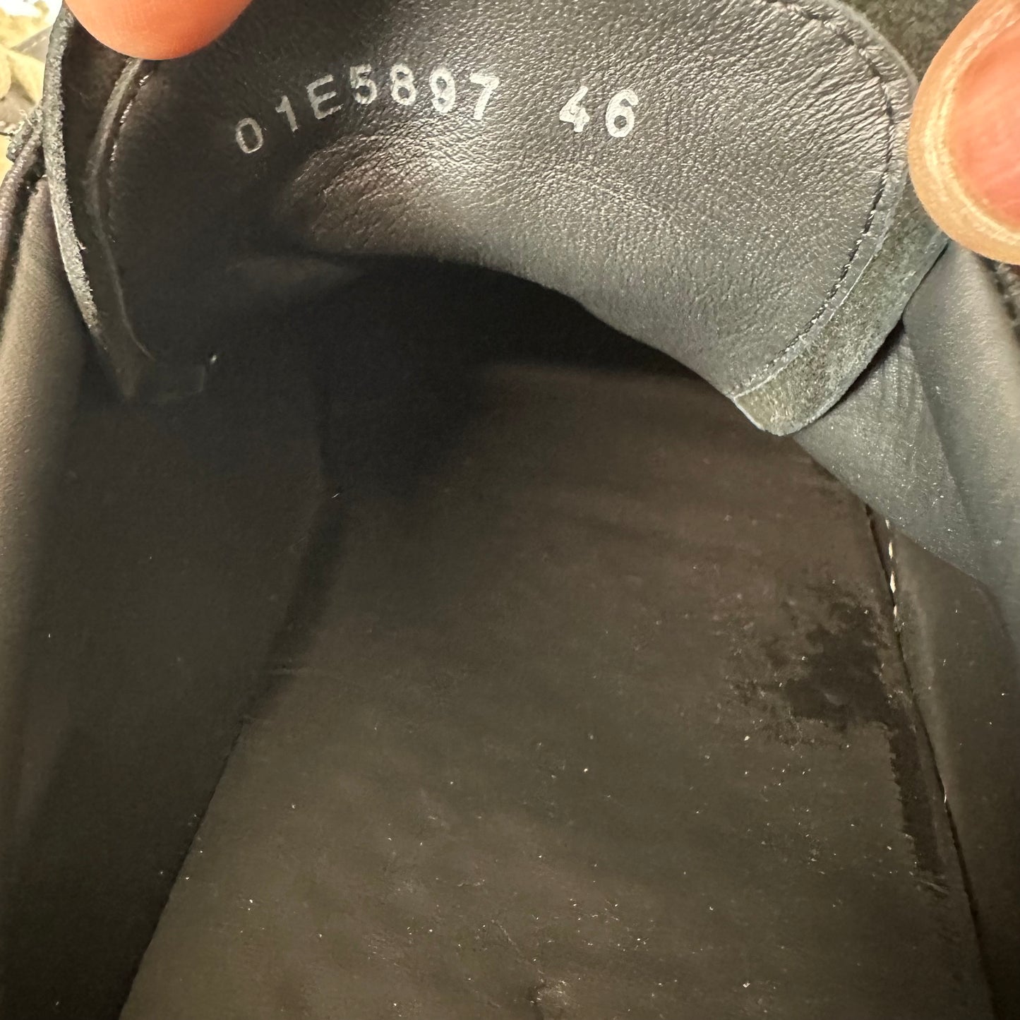 Rick Owens Vintage Black Leather Milk Sneaker Sz 13 (46)