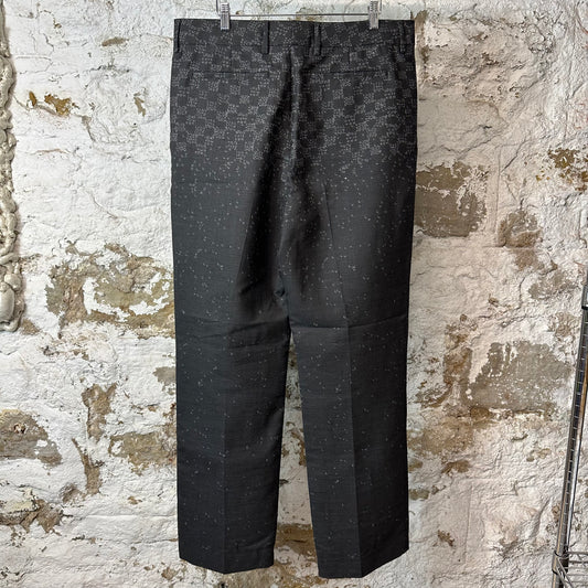 Louis Vuitton White Spread Grey Trousers Sz 36