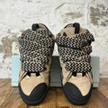 Lanvin Curb Tan Suede Black Sneaker