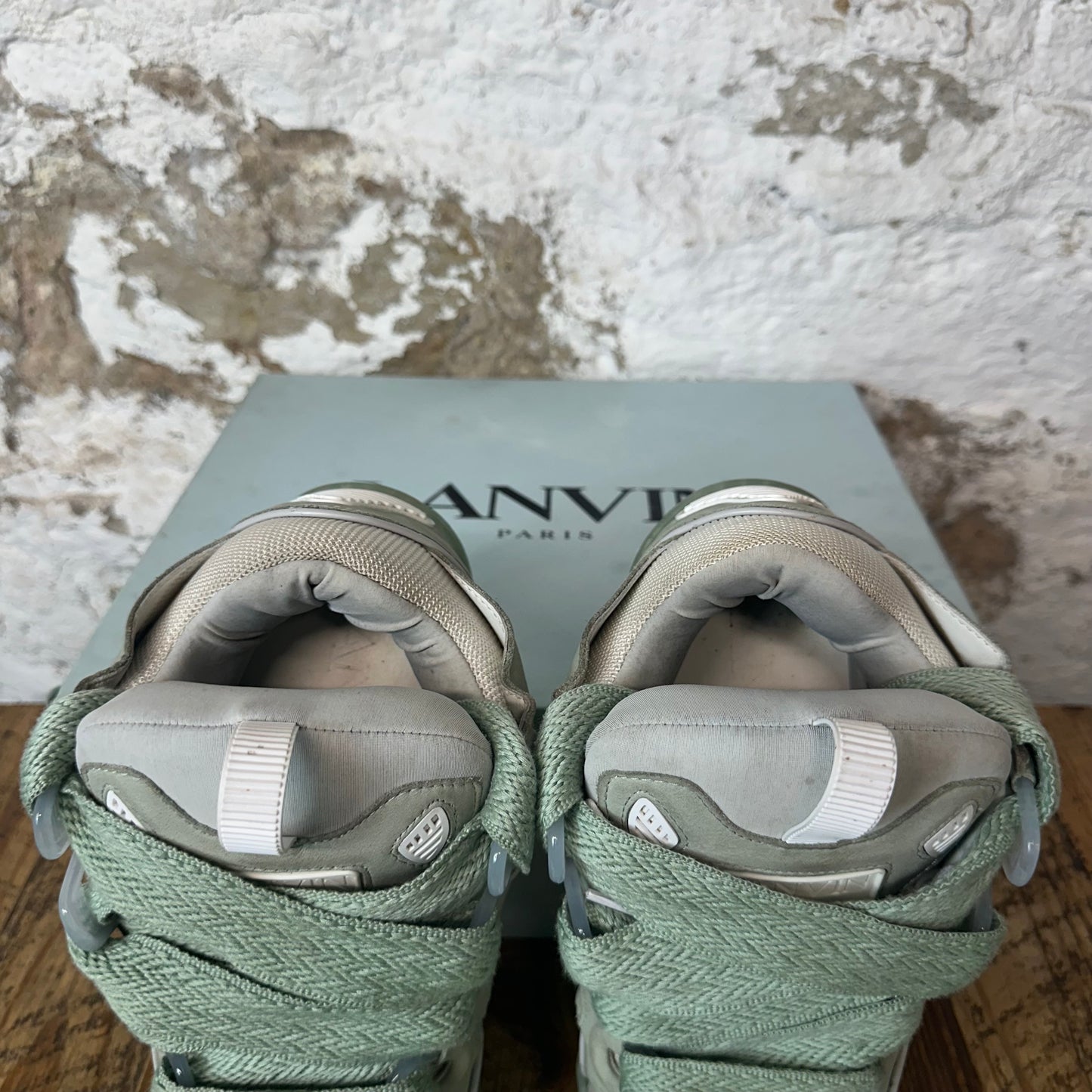 Lanvin Curb Cool Green Sneaker Sz 7 (40)