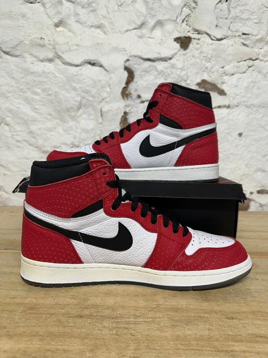 Air Jordan 1 High Spiderman Origin Story Sz 12