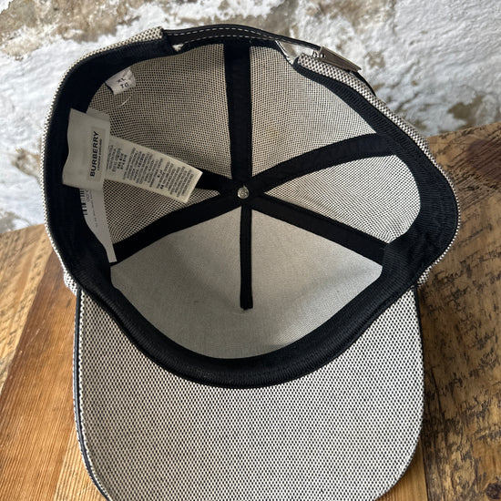 BURBERRY Houseferry Check Straw Fedora Hat London Size M 6C70CA31-8BB9-4564-9D84-  main image 3
