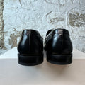 Prada Brushed Leather Black Loafer Sz 13