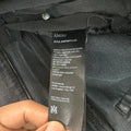 Amiri MX1 Grey Suede Faded Black Denim Jeans Sz 33