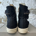 Rick Owens High Black Nylon Pocket Milk Sneaker Sz 10 (43)