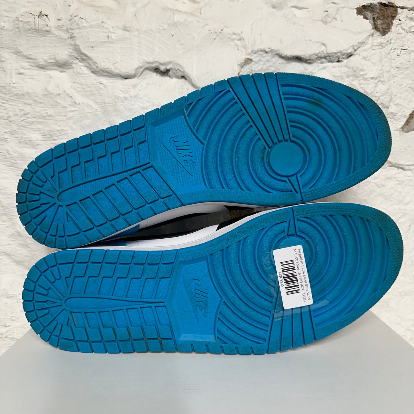 Air Jordan 1 Low Laser Blue Sz 15