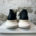 Rick Owens Abstract Black Wax Canvas Milk Sneaker Sz 9.5 (42.5)