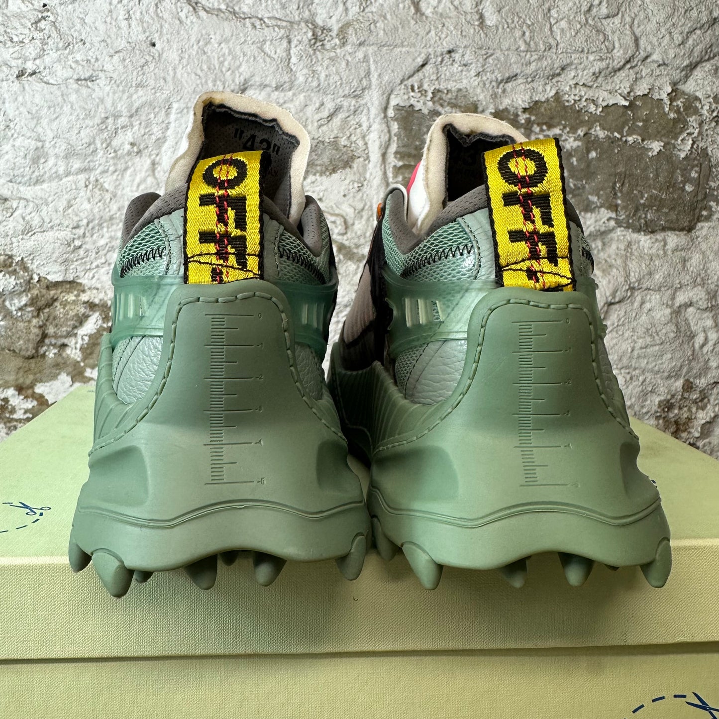 Off-White ODSY 1000 Black Green Sneaker Sz 10 (43)