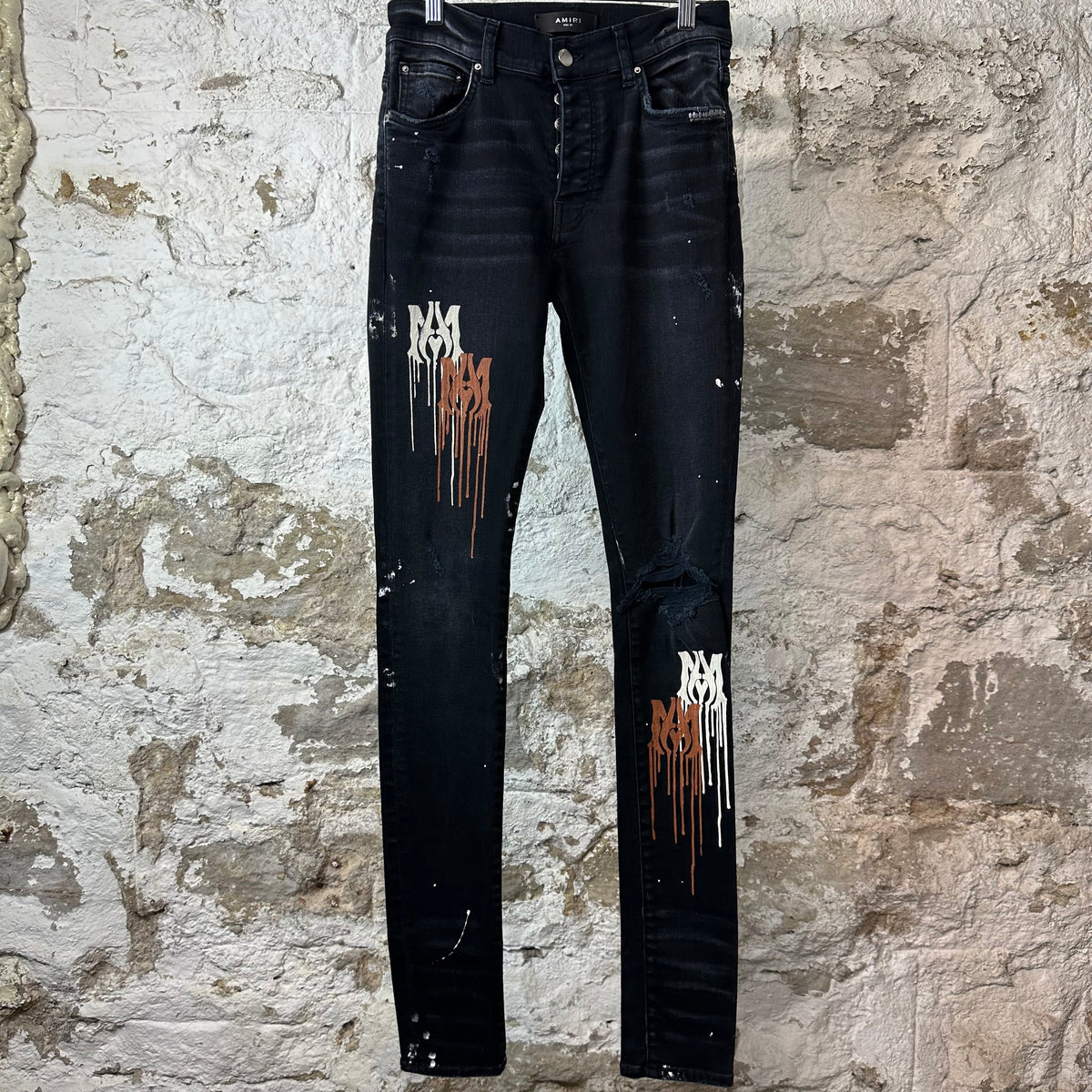 Amiri MA Drip Black Denim Jeans Sz 29