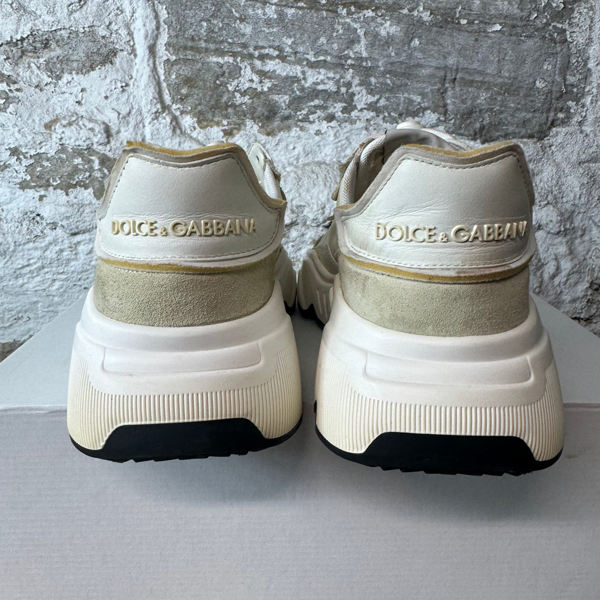Dolce Gabbana White Cream Daymaster Sneaker Sz 6.5 (39)