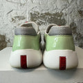 Prada Americas Cup Mint Green Patent Grey White Sneaker Sz 6 (38)