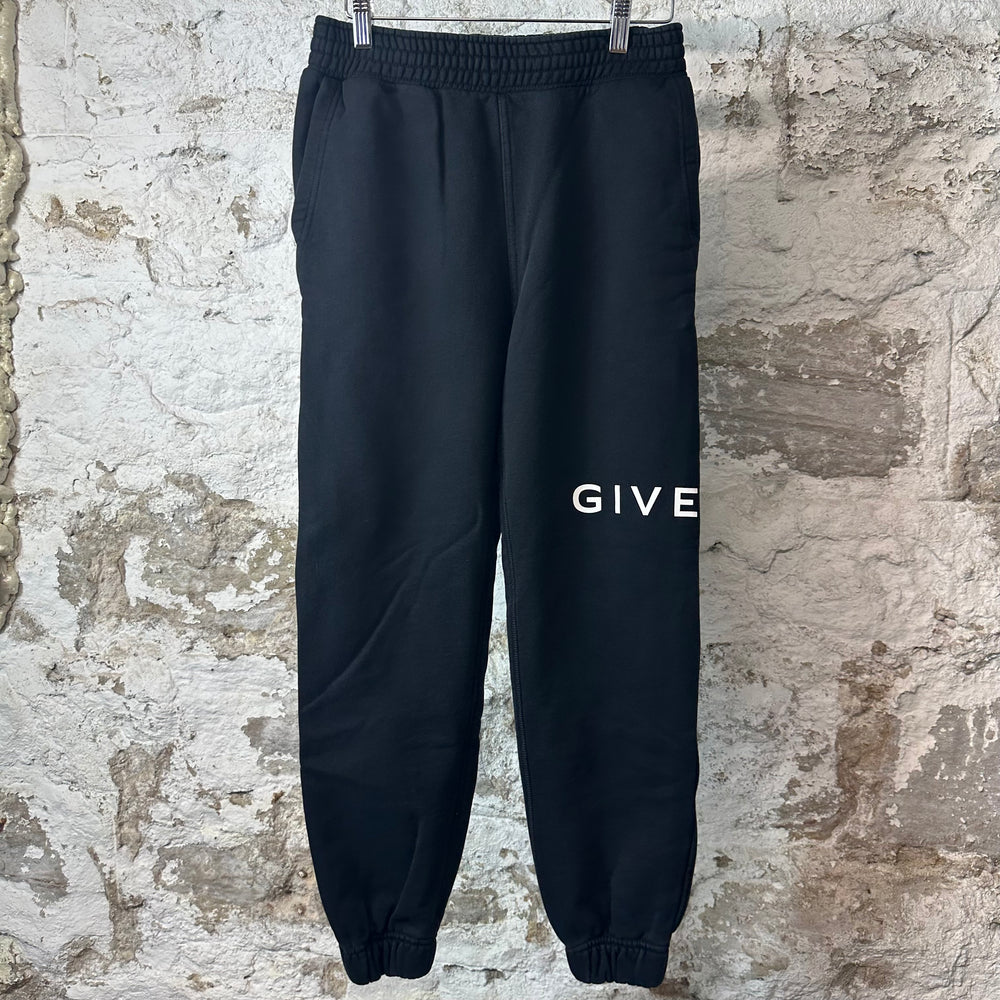 Givenchy White Spellout Black Sweatpants Sz S
