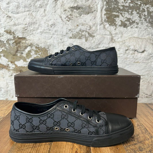 Gucci Black Monogram Low Sneaker Sz 8.5