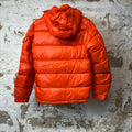 Moncler Maya Guibbotto Orange Puffer Jacket Sz M (2)