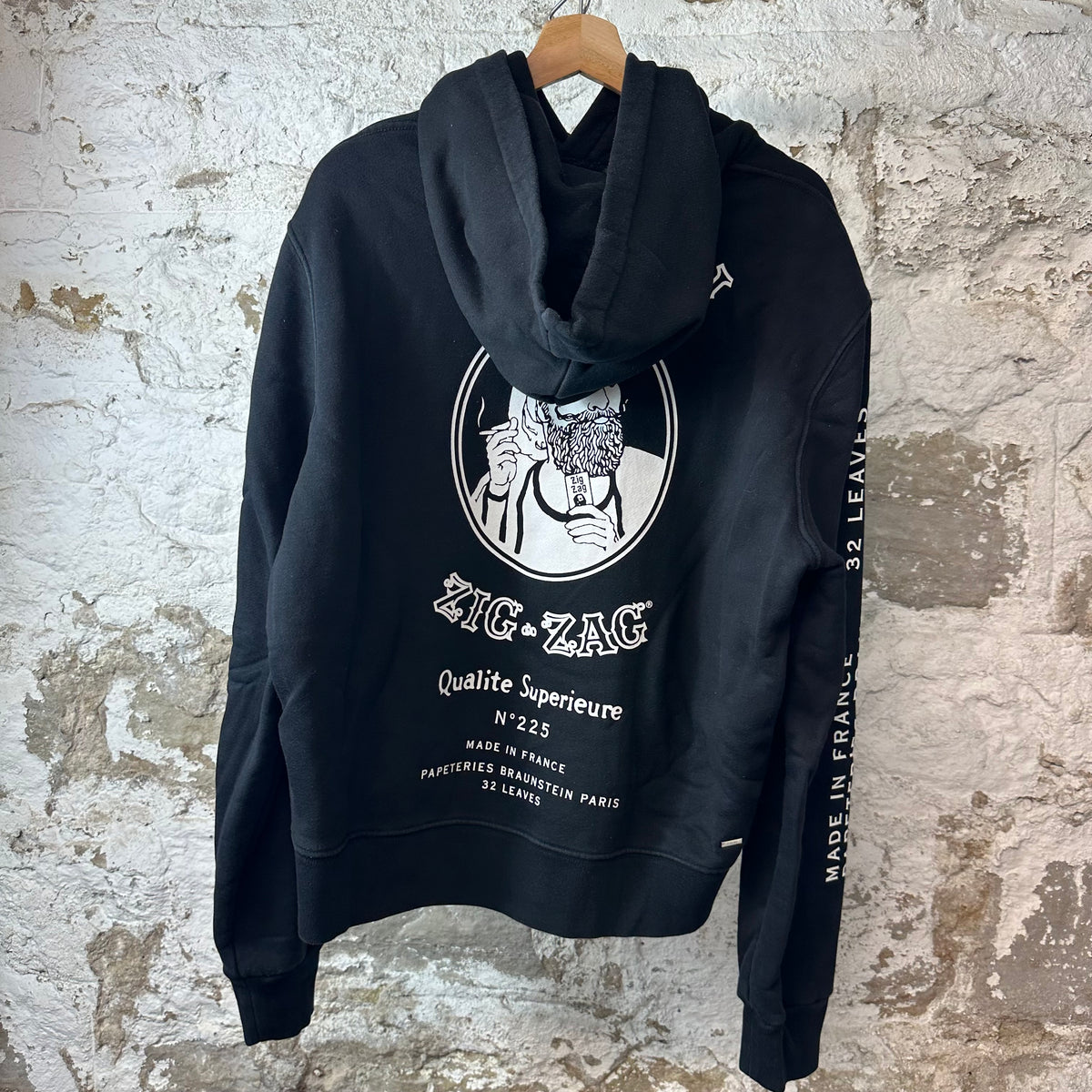 Amiri Zig Zag Logo Black Hoodie Sz S