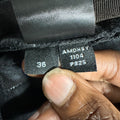 Amiri MX1 Grey Flannel Quad Logo Black Denim Jeans Sz 36