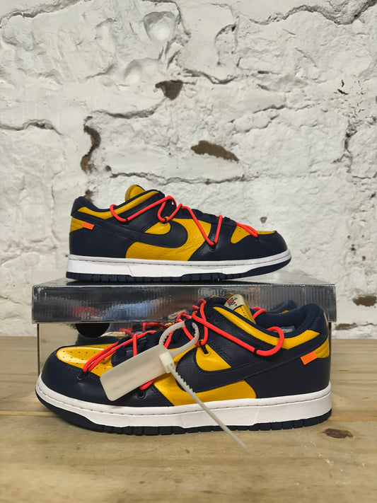Nike Dunk Low Off White University Gold Sz 9.5 DS
