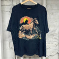 Rhude Santo Horse Vintage Black T-Shirt Sz M