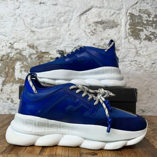 Versace Chain Reaction Blue White Sneaker Sz 12 (45)