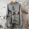 Rhude Race Car Money Hoodie Gray Sz M