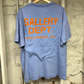 Gallery Dept Orange Logo Blue T-Shirt Sz L