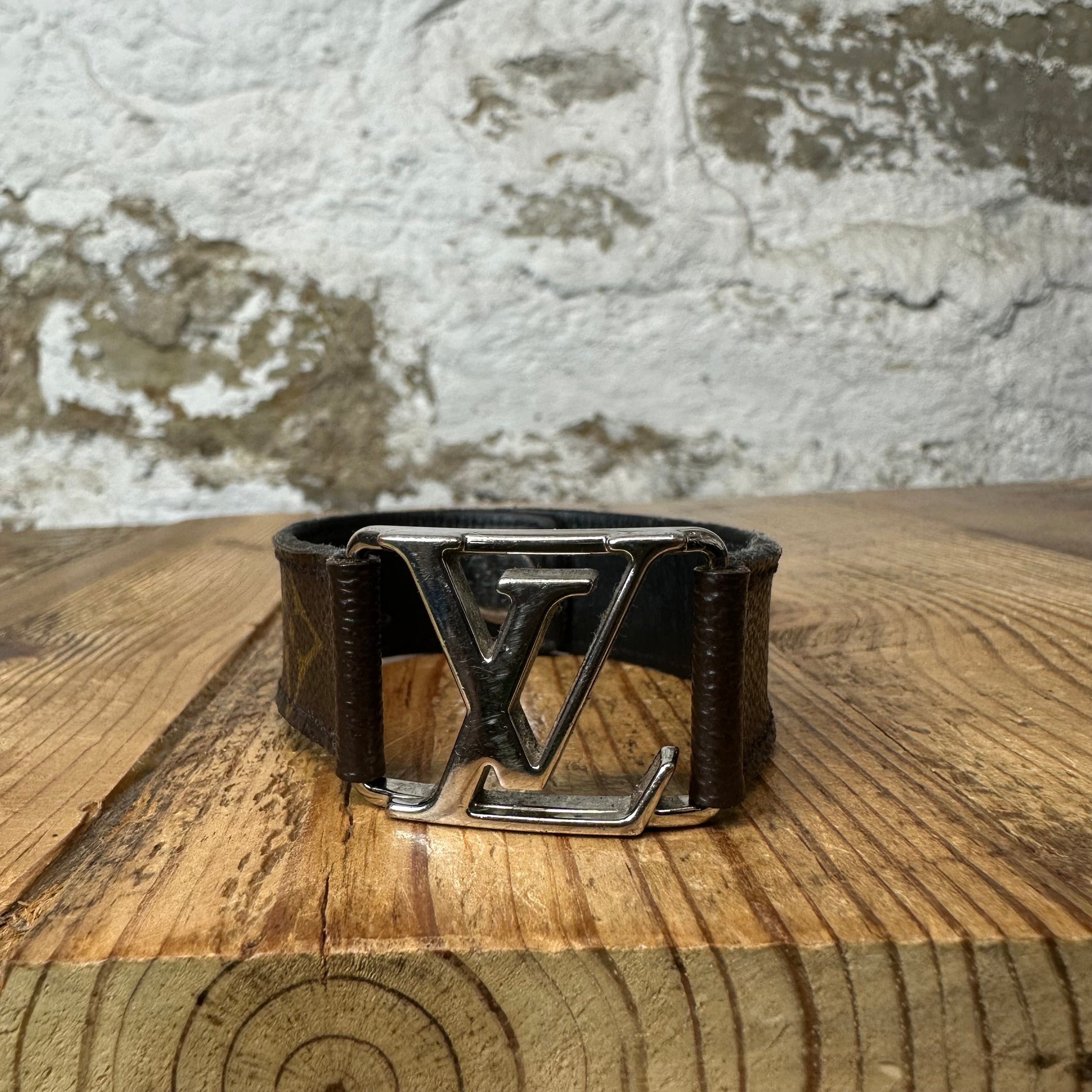 Louis Vuitton Brown Monogram Hockenheim Bracelet Sz (21)