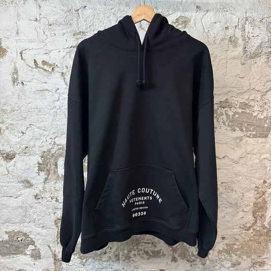 Vetements Haute Couture Black Hoodie Sz XS