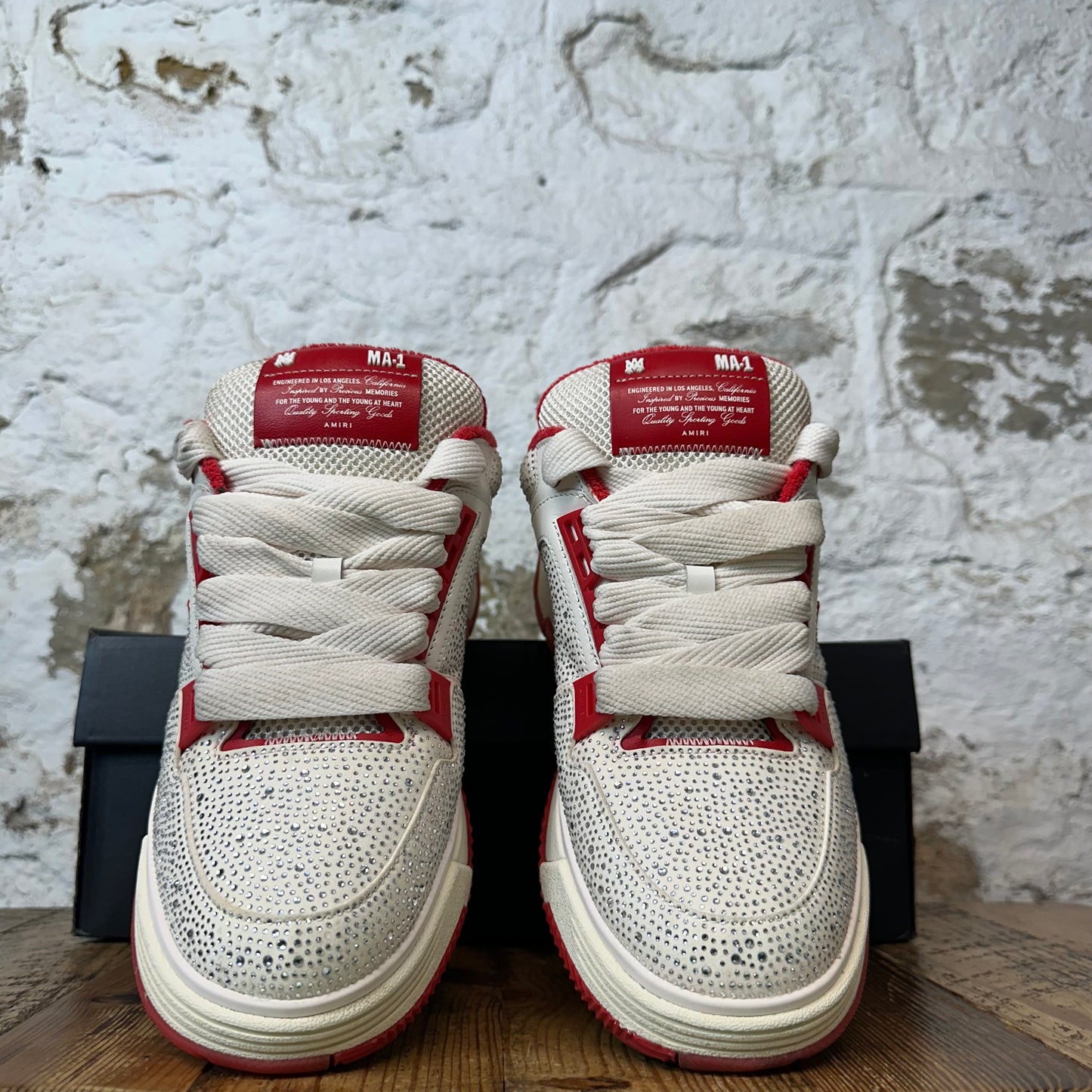 Amiri MA-1 Crystal Red White Cream Sneaker Sz 10 (43)