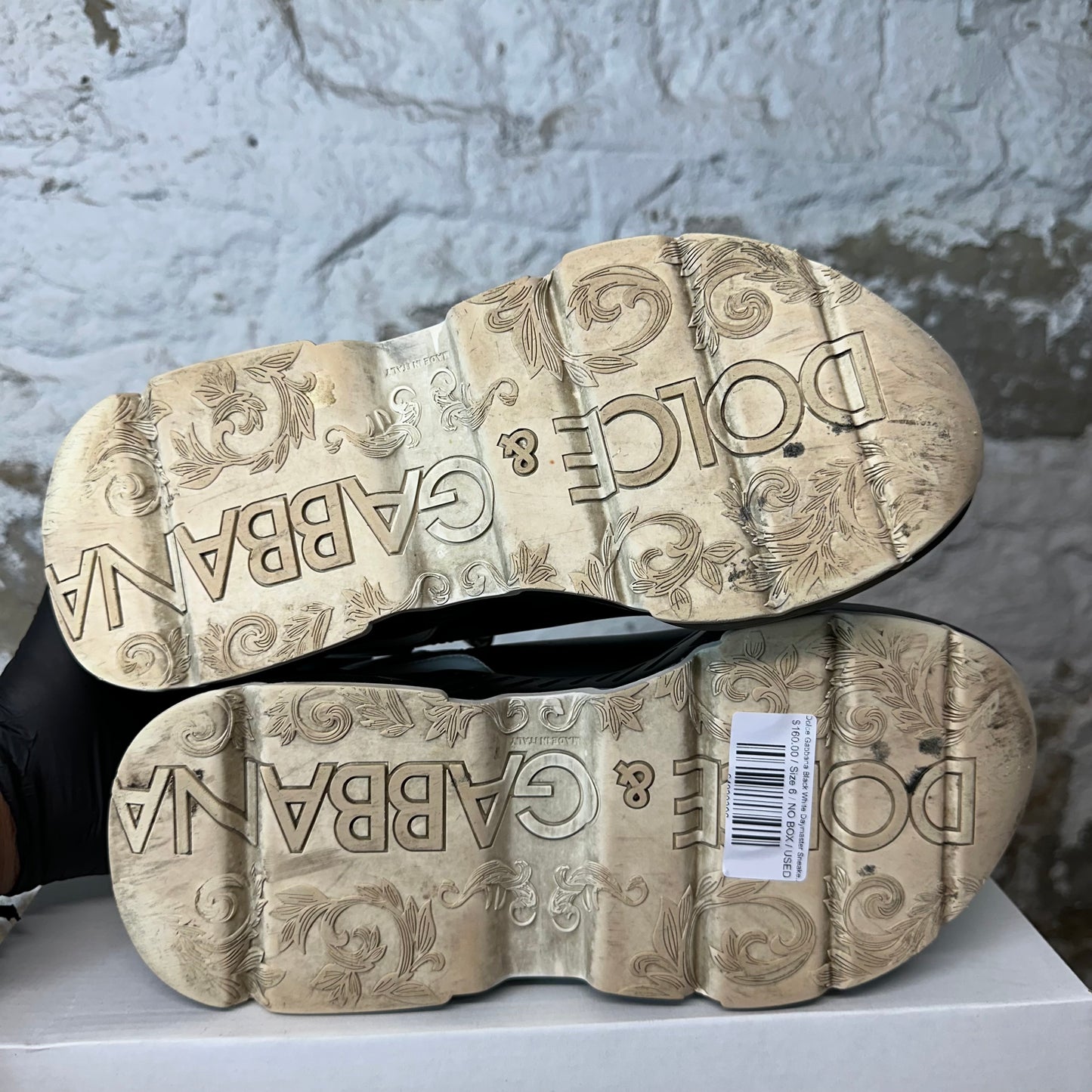 Dolce Gabbana Black White Daymaster Sneaker Sz 6