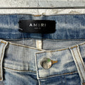 Amiri MX1 Tie Dye Patches Blue Denim Jeans Sz 30