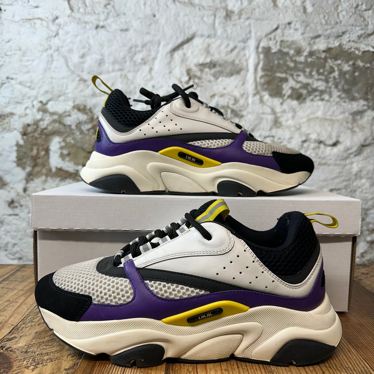 Dior B22 Black White Purple Sneaker Sz 7 (40)
