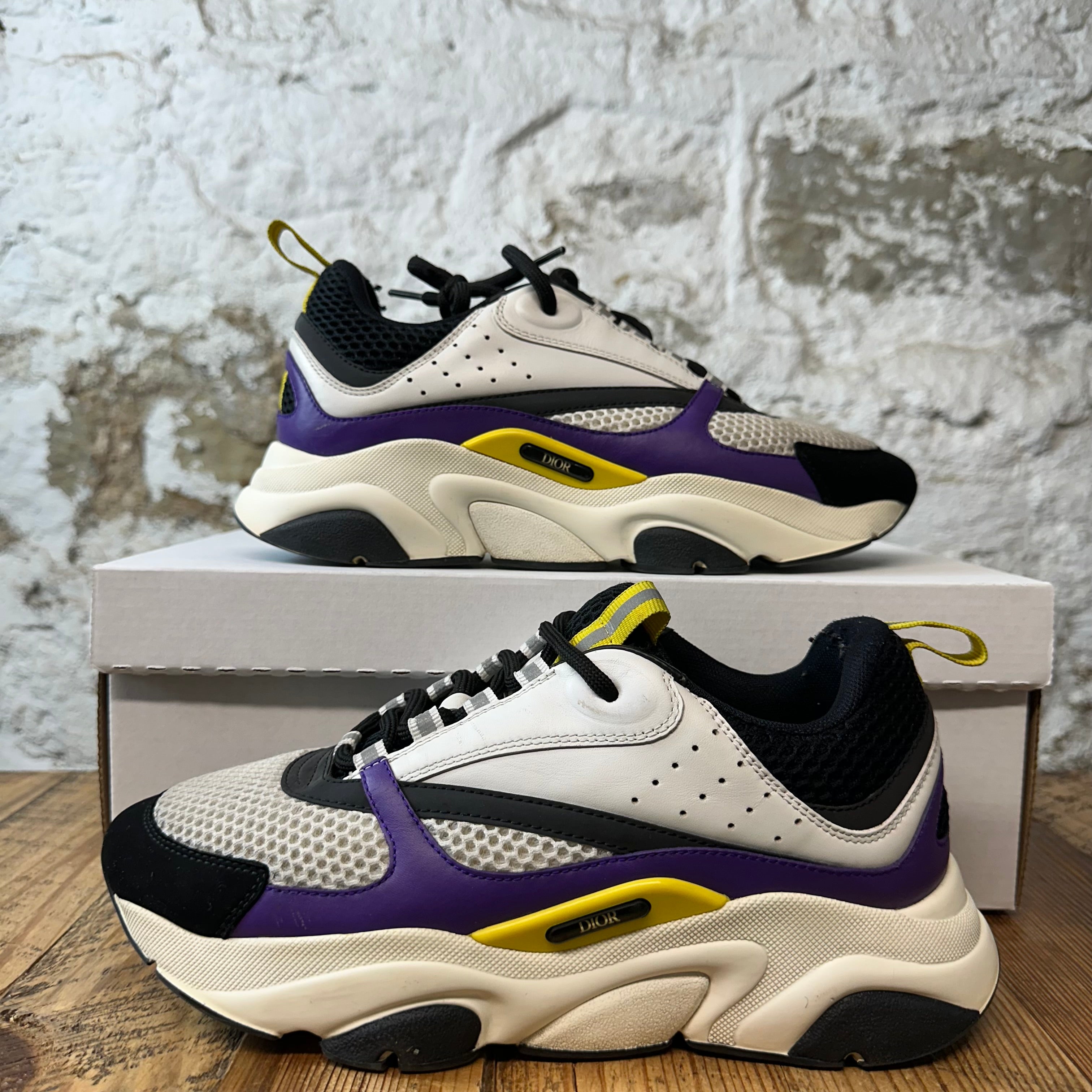 Dior B22 Black White Purple Sneaker Sz 7 (40)