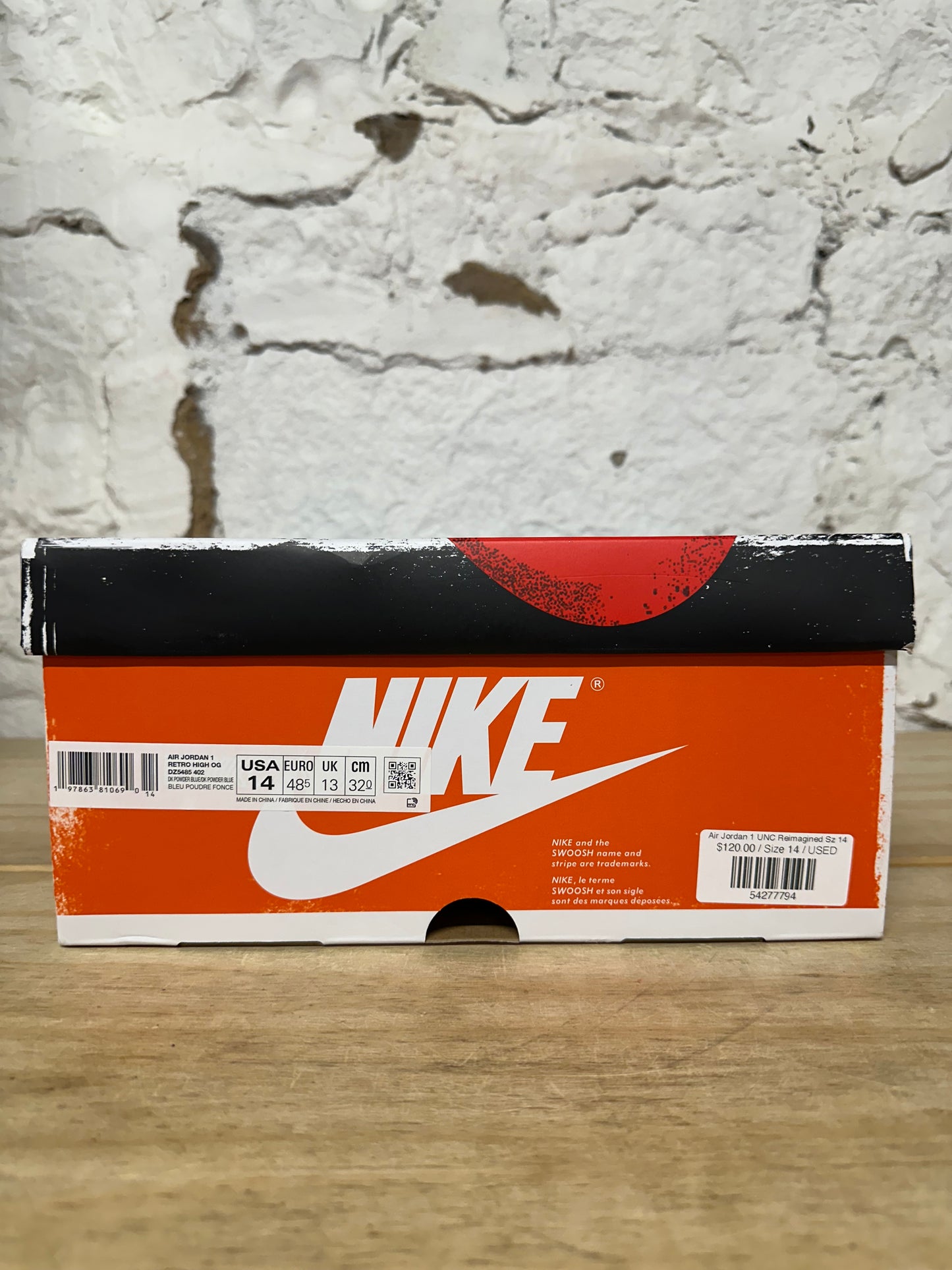 Air Jordan 1 UNC Reimagined Sz 14
