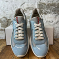 Prada Americas Cup Light Blue Patent Grey White Sneaker Sz 8