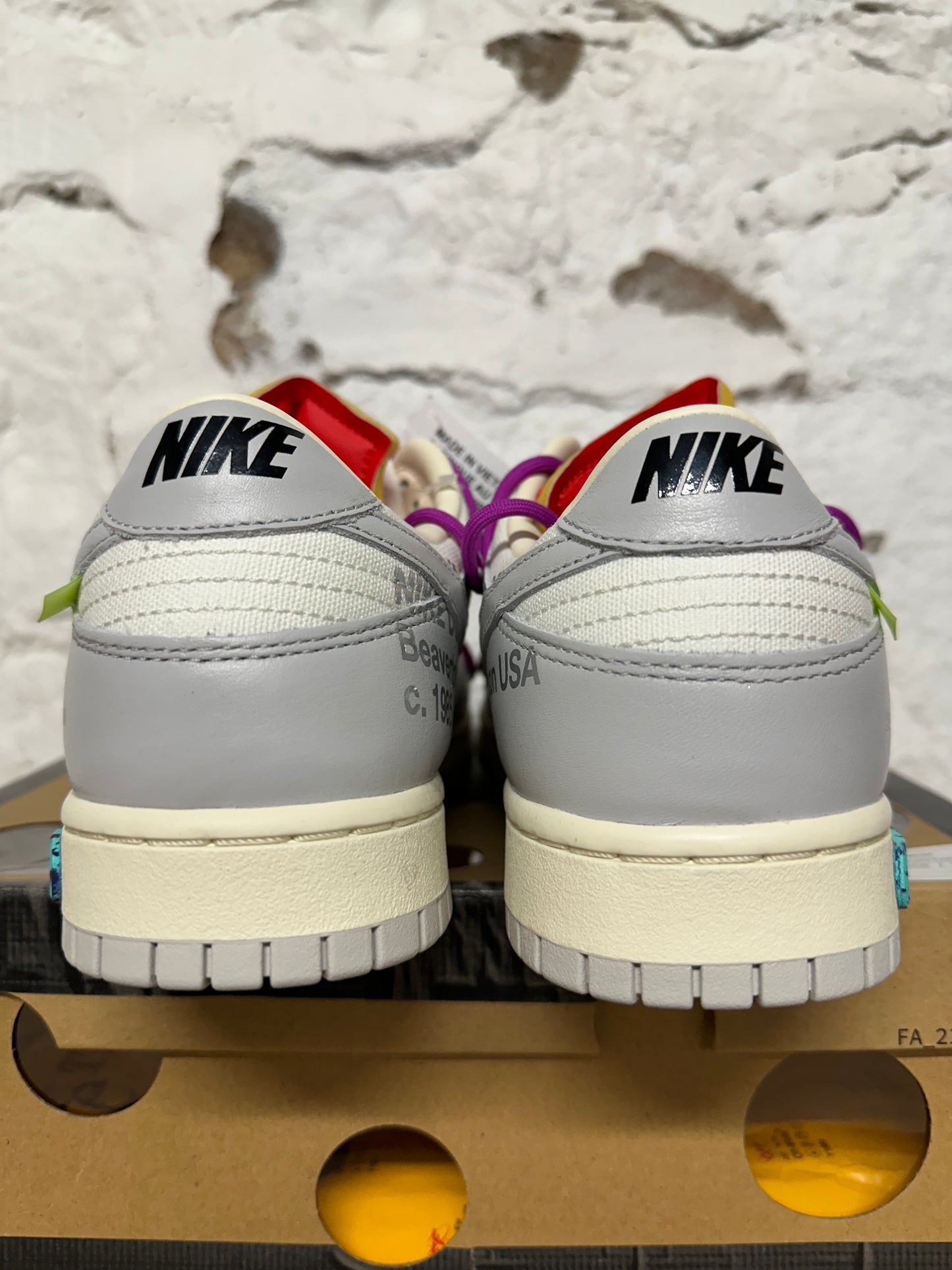 Nike Dunk Low Off-White Lot 45 Sz 12 DS
