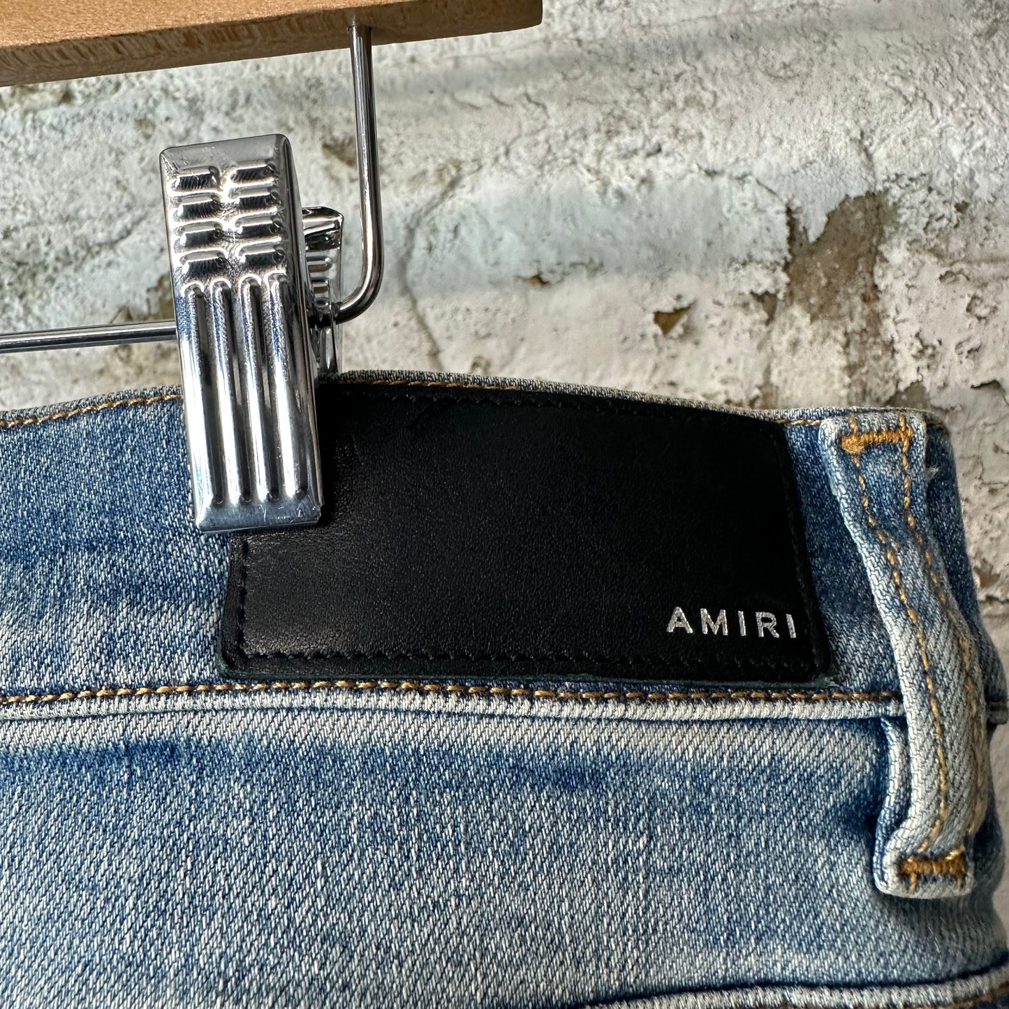Amiri Blue Bones Blue Denim Jeans Sz 40