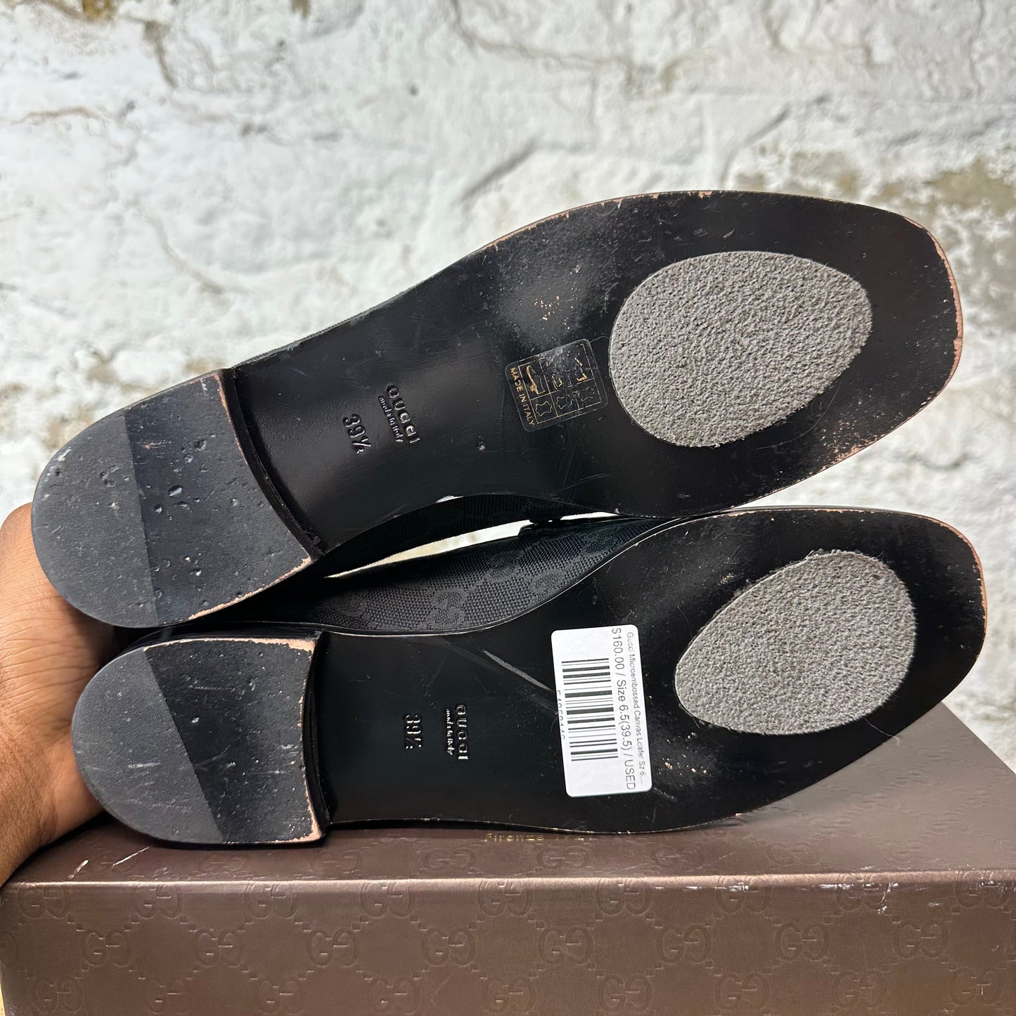 Gucci Microembossed Canvas Loafer Sz 6.5 (39.5)