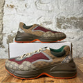 Gucci Rhtyon Multicolor GG Monogram Brown Sneaker Sz 11
