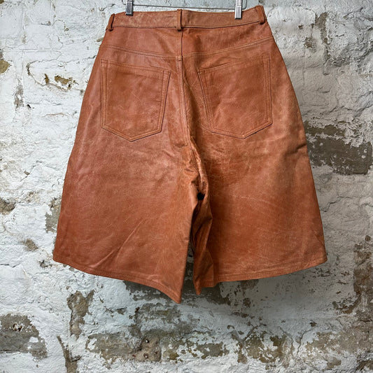 GV Gallery Raspberry Mojave Leather Shorts Sz S DS