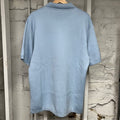 Burberry Spellout Light Blue Knit Polo Sz S