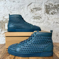 Christian Louboutin High Marine Blue Spike Sneaker Sz 11 (44)