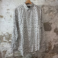 Louis Vuitton Black Monogram White Button Up Shirt Sz XL