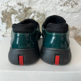 Prada Americas Cup Green Patent Black Sz 12 No Box