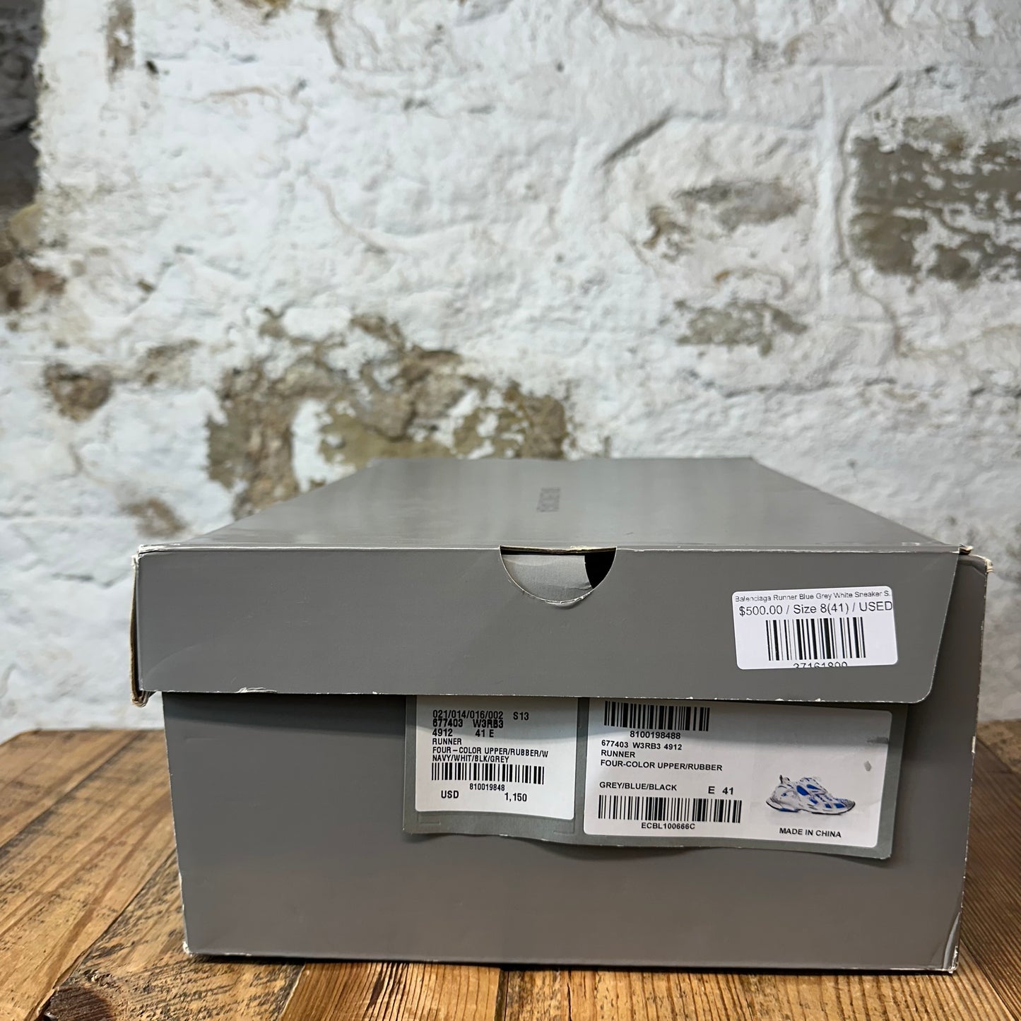 Balenciaga Runner Blue Grey White Sneaker Sz 8 (41)