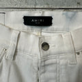 Amiri MX1 White Leather White Denim Jeans Sz 28