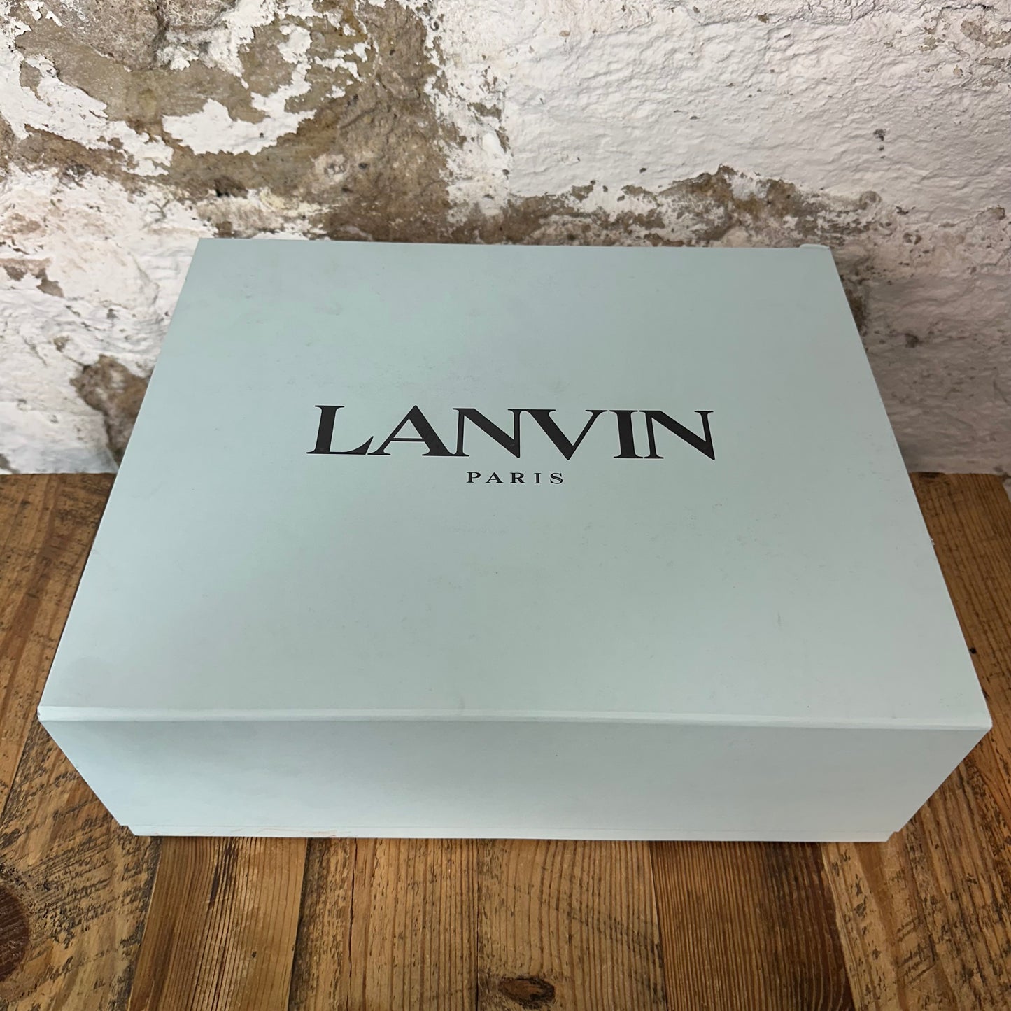 Lanvin Curb Tan Suede Black Sneaker