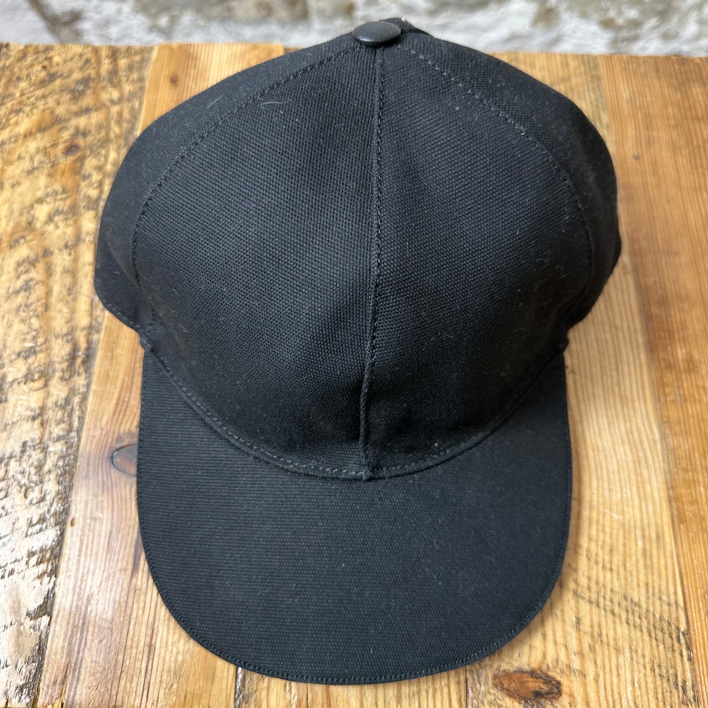 Gucci Small Green GG Logo Black Hat Sz XL